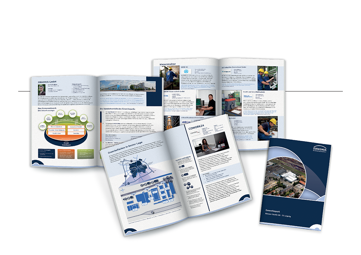 Die Image-Broschüre der Zirkonia GmbH stellt das Unternehmen und seine Partner vor. Sie hebt Netzwerkarbeit und Synergieeffekte hervor, unterstützt durch klare Struktur und prägnante Icons, die eine schnelle Informationsaufnahme ermöglichen.